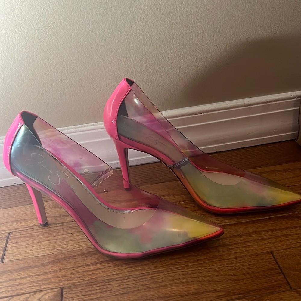 Jessica Simpson JS Pixera 2 Multi/Hot pink heel